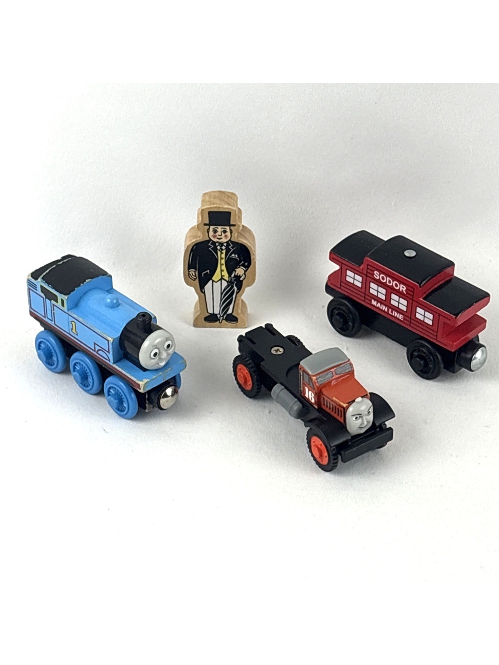 Thomas & Friends Wooden Railway Lot Sir Topham Hat Monty Sodor Line Caboose
